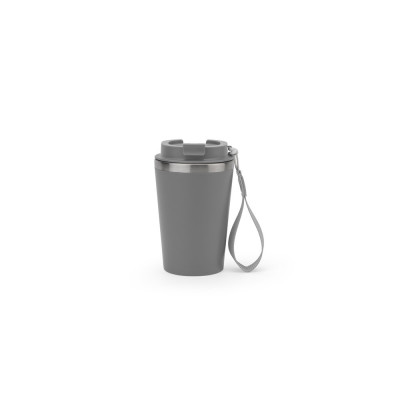 SPITZ. Stainless steel travel mug (90 recycled) with PP outer wall and matte finish 440 mL